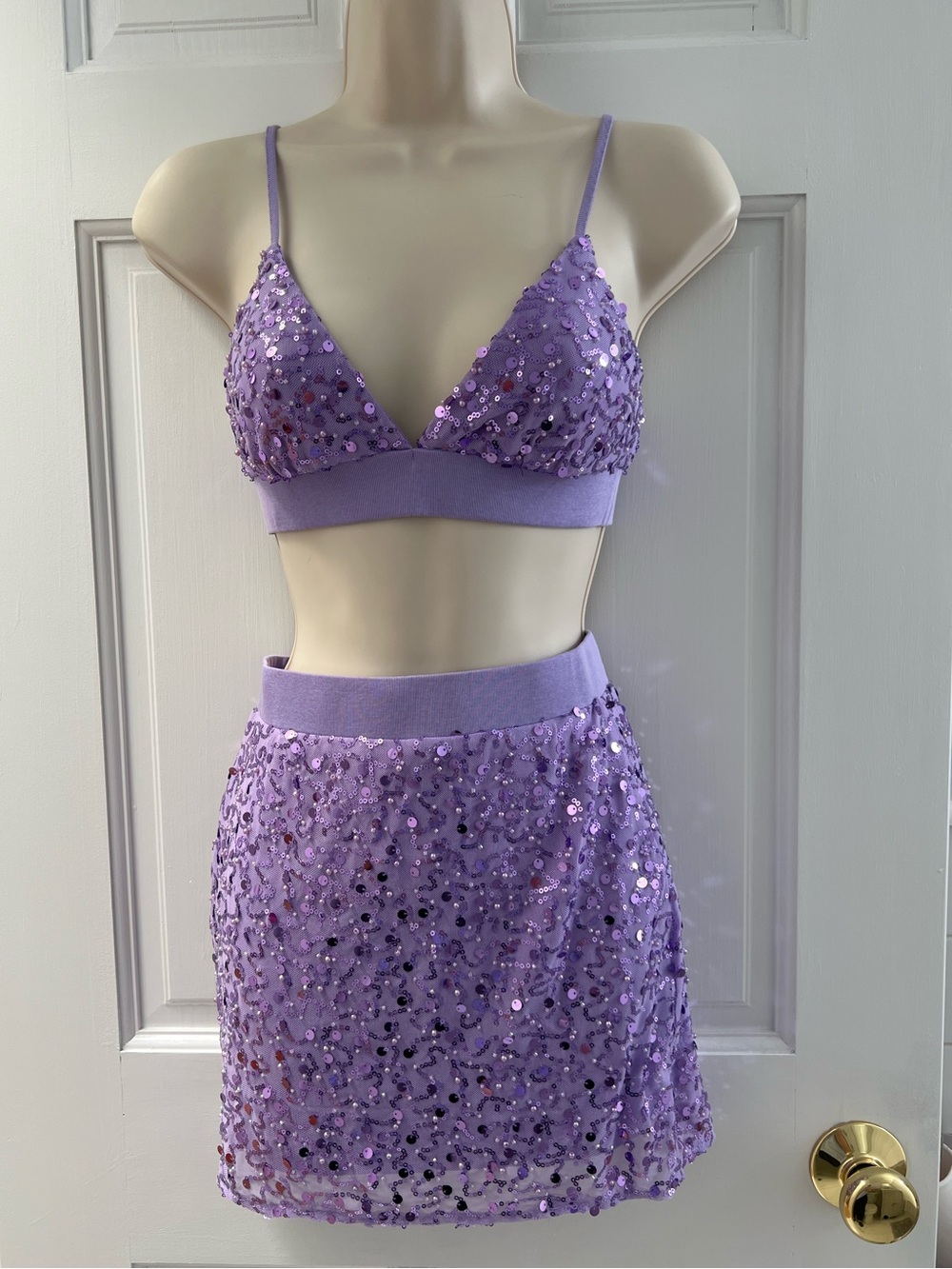 Fashion Nova Leah Sequin Skirt Set